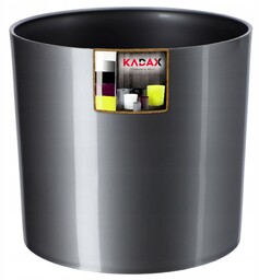 Doniczka na kwiaty okrągła Figari 12 cm, srebrna