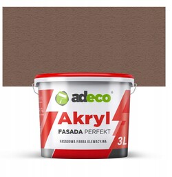 Farba elewacyjna ścienna Akrylowa 3l kolor Brązowy Czekoladowy