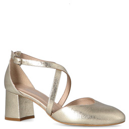 Taneczne czółenka, ślubne - KOTYL 0663 ZŁOTY LICO