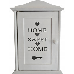 Szafka na klucze, skrzynka, organizer, drewniana, luksusowa, Biały