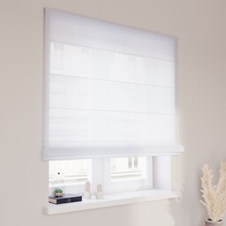 Roleta rzymska Capri, prześwitujący biały, Romantica