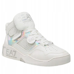 EMPORIO ARMANI SPORTOWE BUTY MĘSKIE BIAŁE Z HOLO