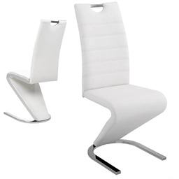 KRZESŁO TAPICEROWANE DO SALONU JADALNI DC-99-2 BIAŁE OUTLET