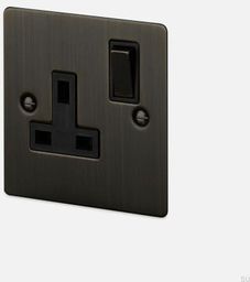 Gniazdo pojedyncze 1G Uk Socket Palony brąz [El541]