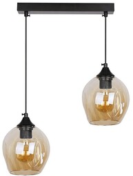 Lampa sufitowa ASPA czarno/brązowa 2xE27