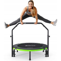 Składana Trampolina Z Drążkiem Bezpieczeństwa Obciążenie Do 200KG