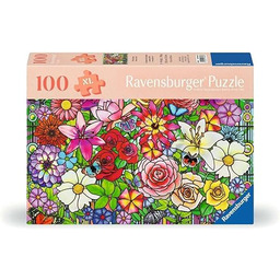 Erwachsenenpuzzle 100 XL-Teile - Blumenfenster: Feel Well &