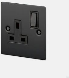 Gniazdo pojedyncze 1G Uk Socket Czarne [El521] Standard