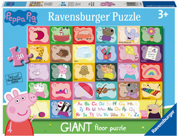 Ravensburger, puzzle, Giant, Świnka Peppa, 24 el.
