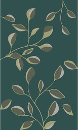 Plage Panoramiczna tapeta zielone liście, 1,5 x 2,5