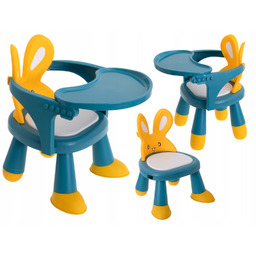 Krzesełko Stolik Do Karmienia I Zabawy Żółto-niebieski