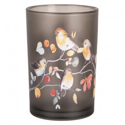 Szklany Lampion Na Tealight w Ptaszki Clayre &