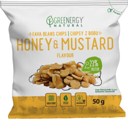 Greenergy Chipsy proteinowe z bobu miód musztarda 50