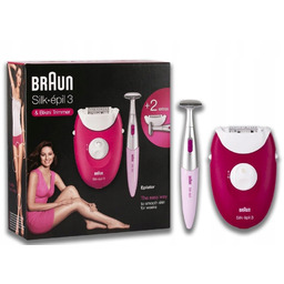 Depilator Braun 3-202 Silk-epil 3 różowy z Trymerem