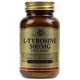 Suplement diety, Solgar, L-Tyrozyna, 500 mg, 50 kaps