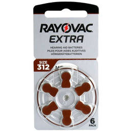 6 x baterie do aparatów słuchowych Rayovac Extra