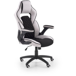 Fotel Gabinetowy Czarno-popielaty Tkanina