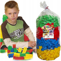 KLOCKI DUŻE PLASTIKOWE ZESTAW 640 el KONSTRUKCYJNE 28mm