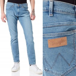 Wrangler BRYSON SKINNY Green Steel RURKI BLUE DżINS