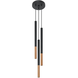 Lampa wisząca MOZAICA 3P czarny/miedź SL.0890 - Sollux