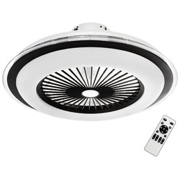 Milagro Sufitowa lampa z wiatrakiem Zephyr czarna biała