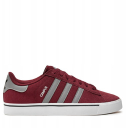 ADIDAS CAMPUS SPORTOWE BUTY BORDOWE Z SZARYMI PASKAMI