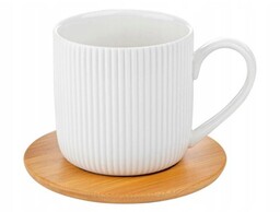 FLORINA Filiżanka ze spodkiem bambusowym Alisa 260 ml