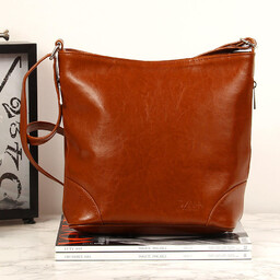 Torebka skórzana damska listonoszka camel DAN-A T368