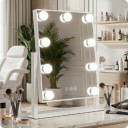 Lustro do makijażu białe make-up 30.5x30cm 9 LED