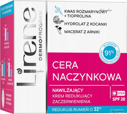 Lirene - Cera Naczynkowa - Nawilżający krem redukujący