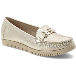 Armodo Złote Mokasyny Eleganckie Obuwie Damskie