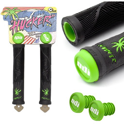 Chwyty kierownicy ODI Hucker FL czarno-zielone, 160 mm