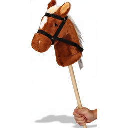 HOBBY HORSE BRĄZOWA GŁOWA KONIA NA PATYKU, KOŃ