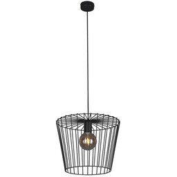 Lumes Czarna industrialna lampa wisząca druciana - 7X