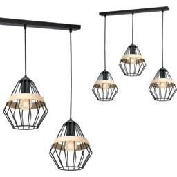 Milagro Lampa wisząca CLIFF BLACK 3xE27