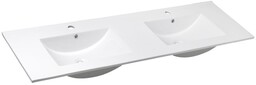 Sapho SLIM Podwójna umywalka meblowa 150x46cm biały 1601-150