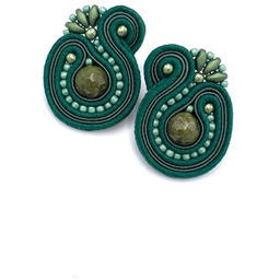 Pakamera Kolczyki sutasz sztyfty zielone Mila małe