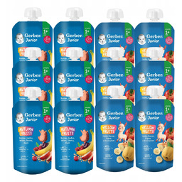 Gerber Junior Deserek owoce z biszkoptem i owoce