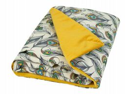 Babymatex Kocyk dziecięcy 75x100 Velvet 7 piórka pawie
