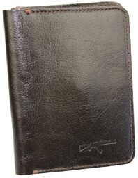 Etui Na Karty Dokumenty PolskaGalanteria Duże CZEKOLADOWY Skóra