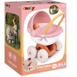 Smoby Baby Nurse Wózek głęboki z plastikowym daszkiem