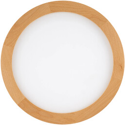Kinkiet LED drewniany buk biały 32cm 325