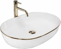 Rea Umywalka nablatowa Rea CLEO 61 Gold Edge