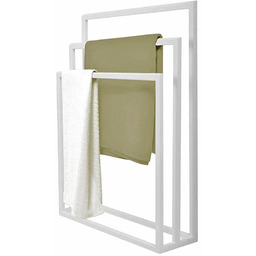 Elior Potrójny biały stojący wieszak na ręczniki R8-Z72