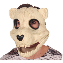 Maska z ruchomą szczęką miś niedźwiedź halloween