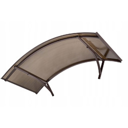 Daszek nad drzwi- typ łukowy brąz 140×70 poliwęglan