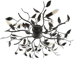 Lindby - Yos 8 Lampa Sufitowa Black-Gold
