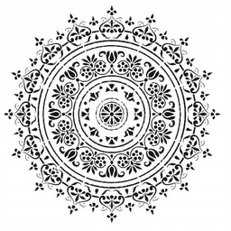 Szablon malarski Tynkarski Mandala 92 cm Beton architektoniczny