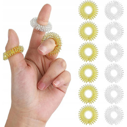 PIERŚCIENIE SENSORYCZNE FIDGET NA PALCE 12 SZT STAL