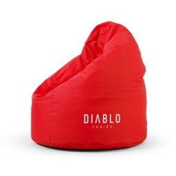Diablo Chairs Worek Tkanina Czerwony Pufa dla dzieci
